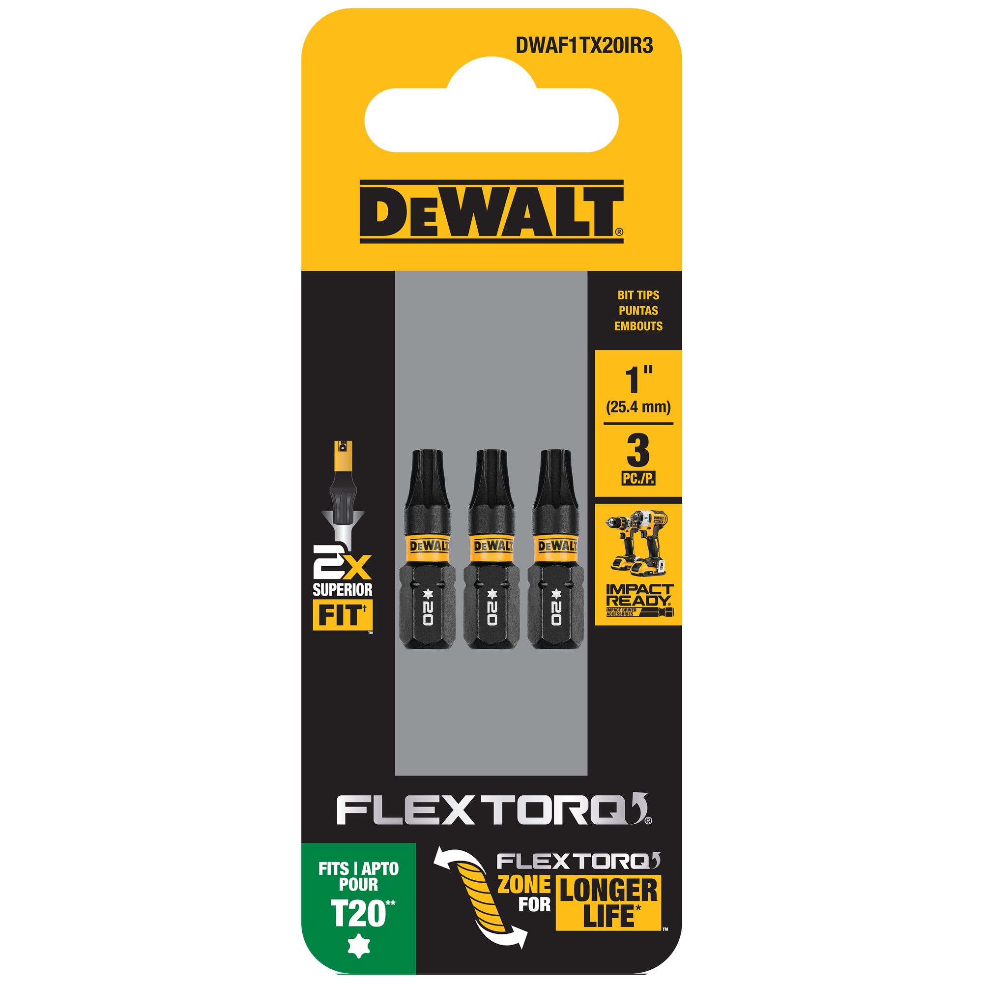 DEWALT DWAF1TX20IR3 Impact-Screwdriving-Bits - View #6