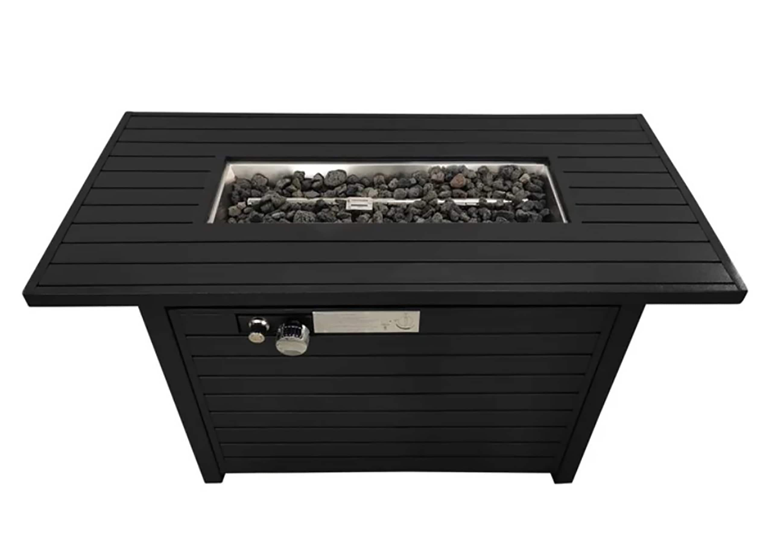 Living Source International Fire Pit Rectangle Outdoor Balcony Table 42 ...