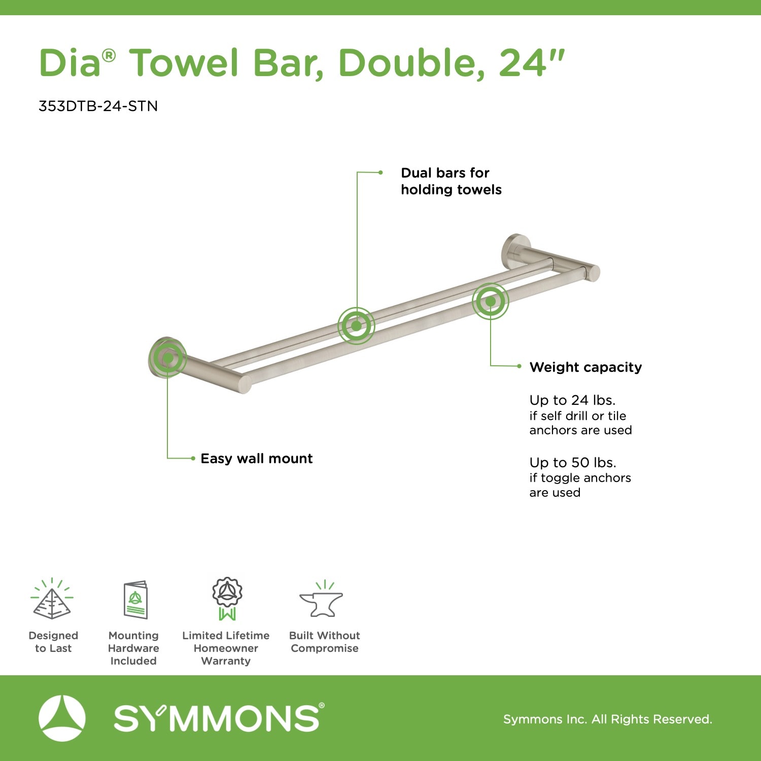 Symmons 353DTB-24-STN d060350 - View #3