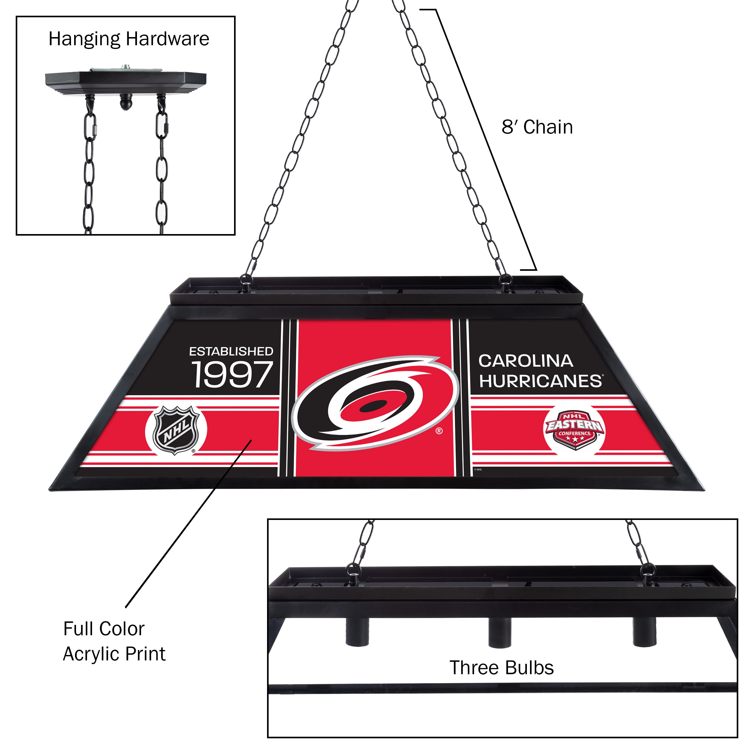 Trademark Gameroom NHL4400-CH-PCH Pool-Table-Lighting - View #4