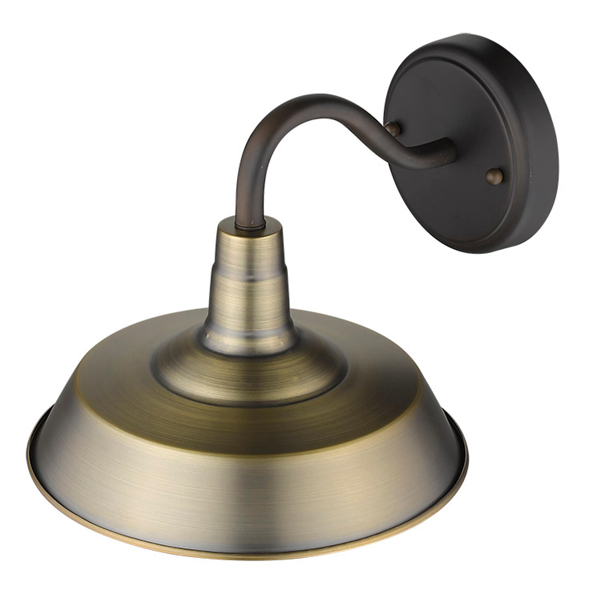 Burry 12" Antique Brass Dimmable Direct Wired Wall Light