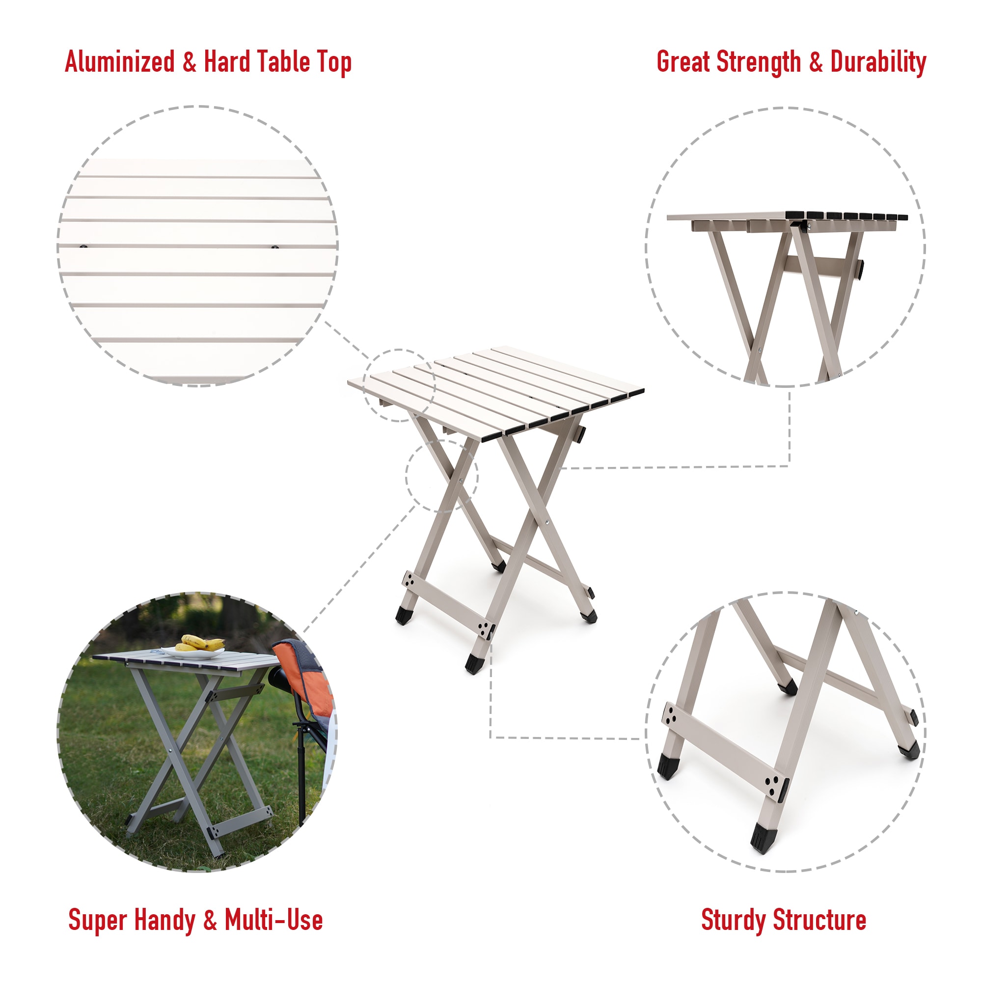 Clihome CL-FTAT2001DGY1 Beach-Camping-Chairs - View #5