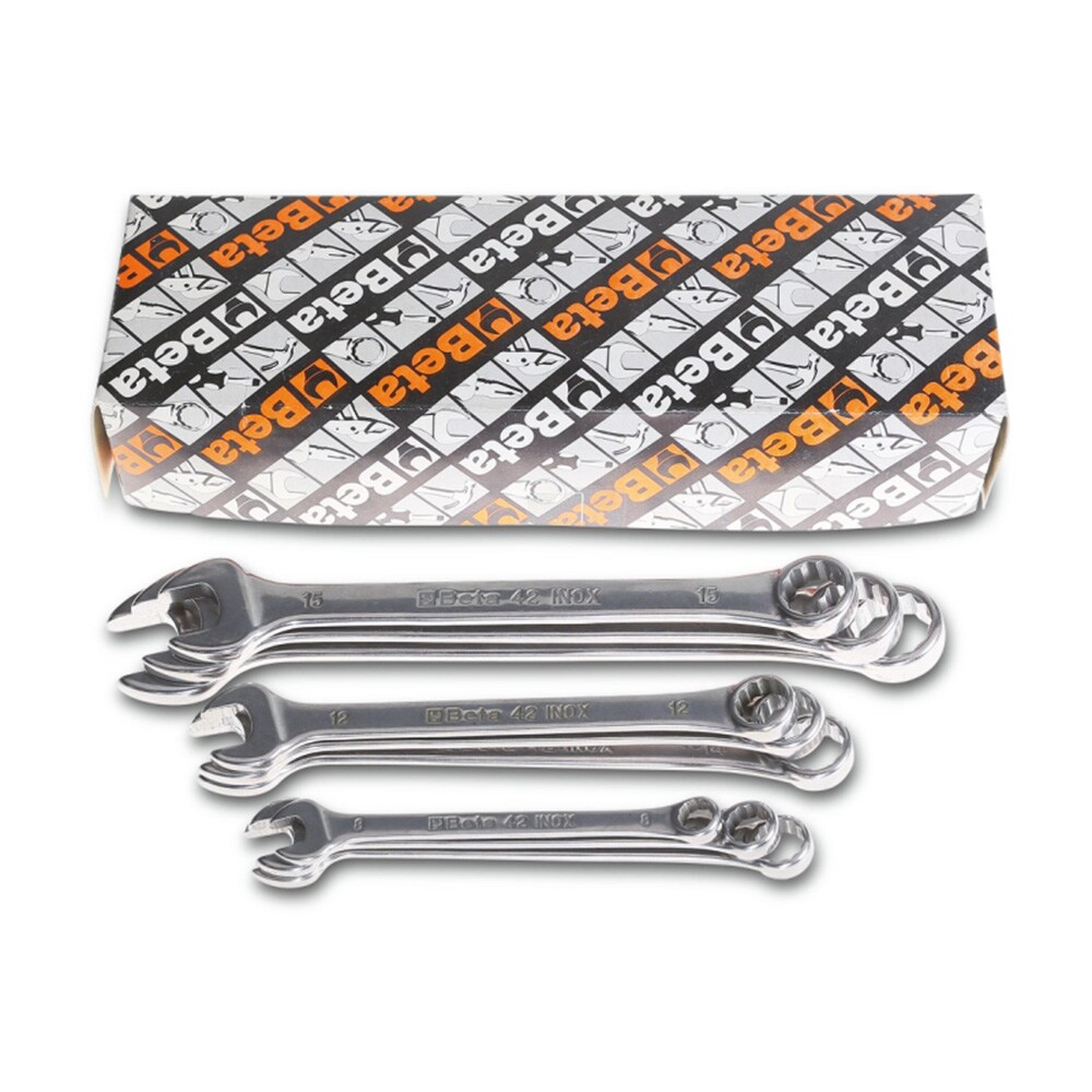 INOX 9-Piece Set Spline Standard (SAE) Combination Wrench Stainless Steel | - Beta 000420396
