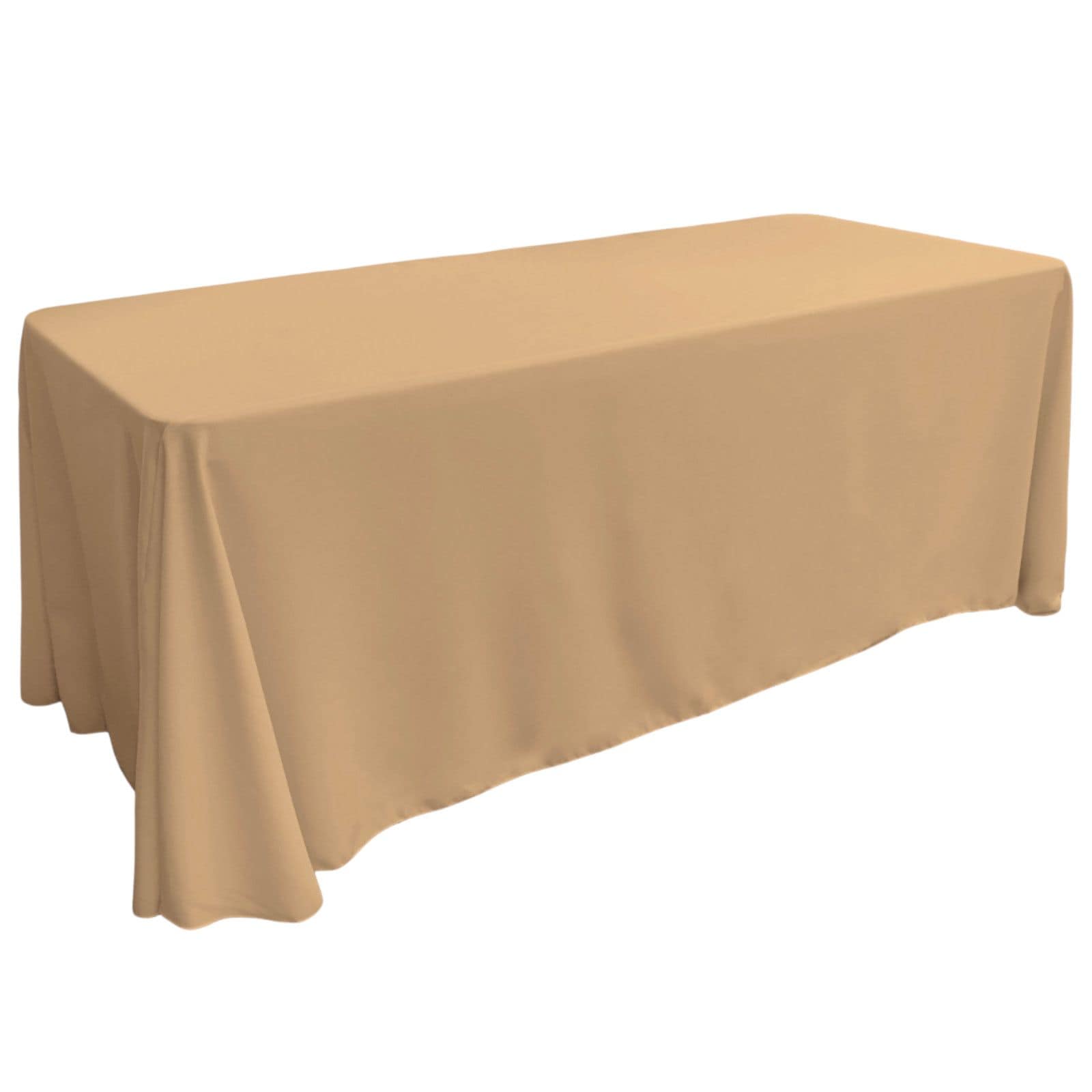 Slickblue Indoor and Outdoor Polyester Poplin Rectangular Table Cover for 6 or 8 ft Banquet Table Floor Length Buffet Tablecloth Available in Multiple Color and Size Options