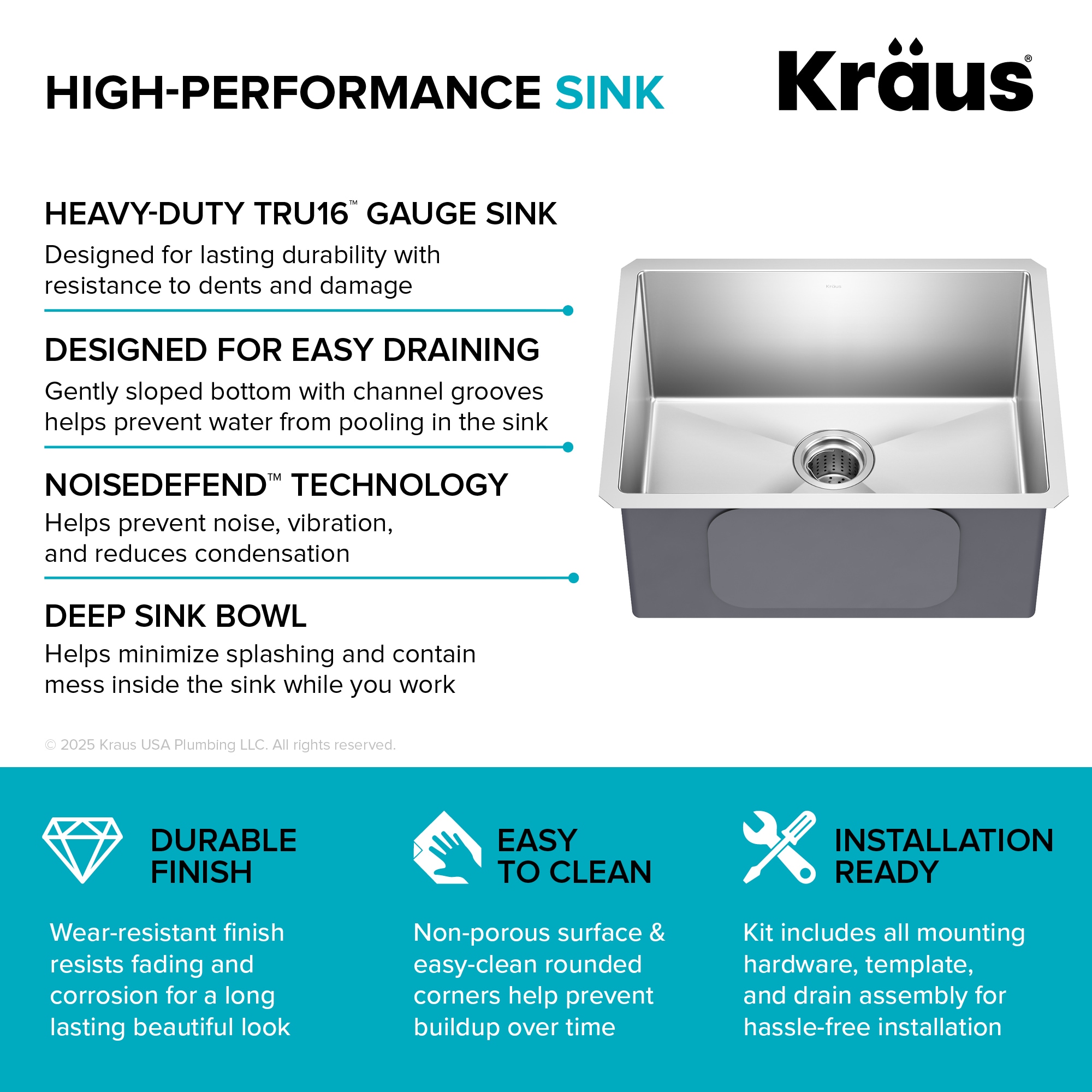 Kraus KHU101-23 Kitchen-Sinks - View #12