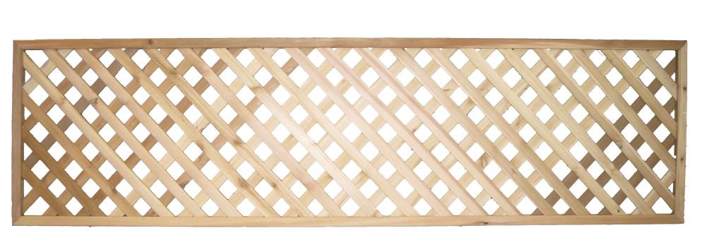  267450 24-in x 8-ft Natural Brown Cedar Wood Privacy Lattice
