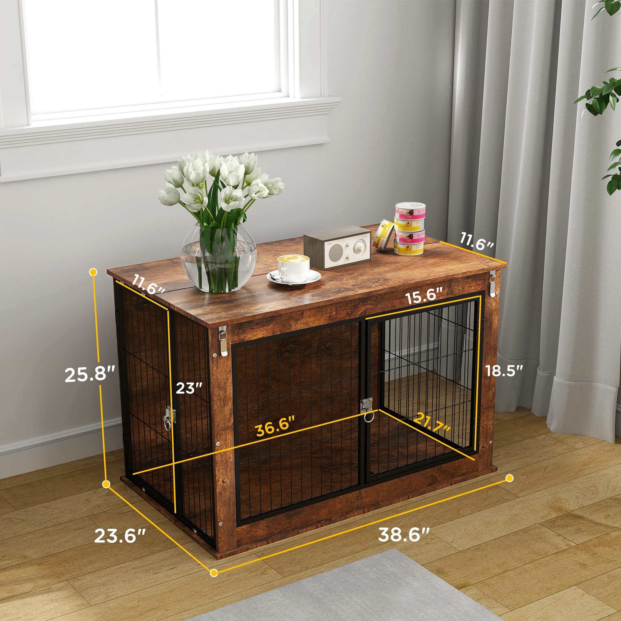 PawHut D02-209V00RB Pet-Crates-Carriers - View #3