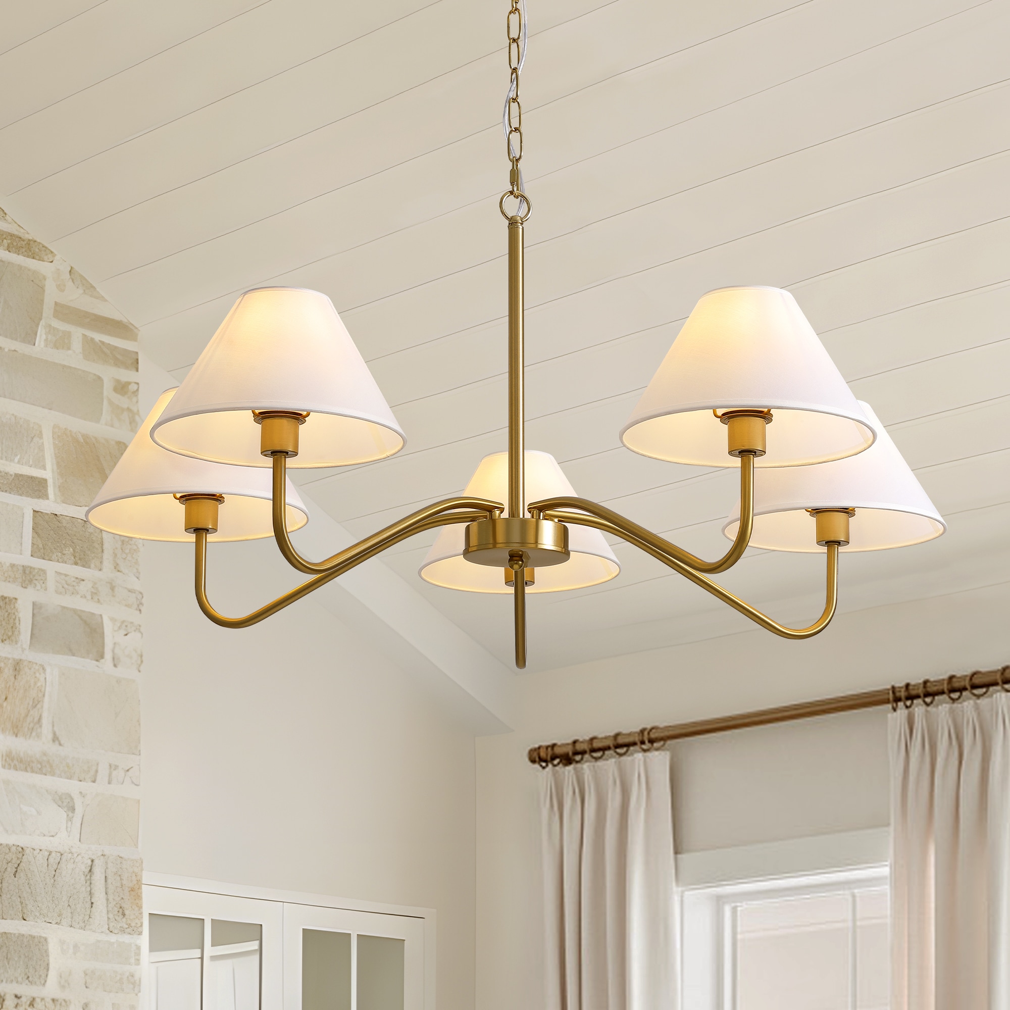 COBRRO  5-Light Dimmable Classic Traditional Chandelier