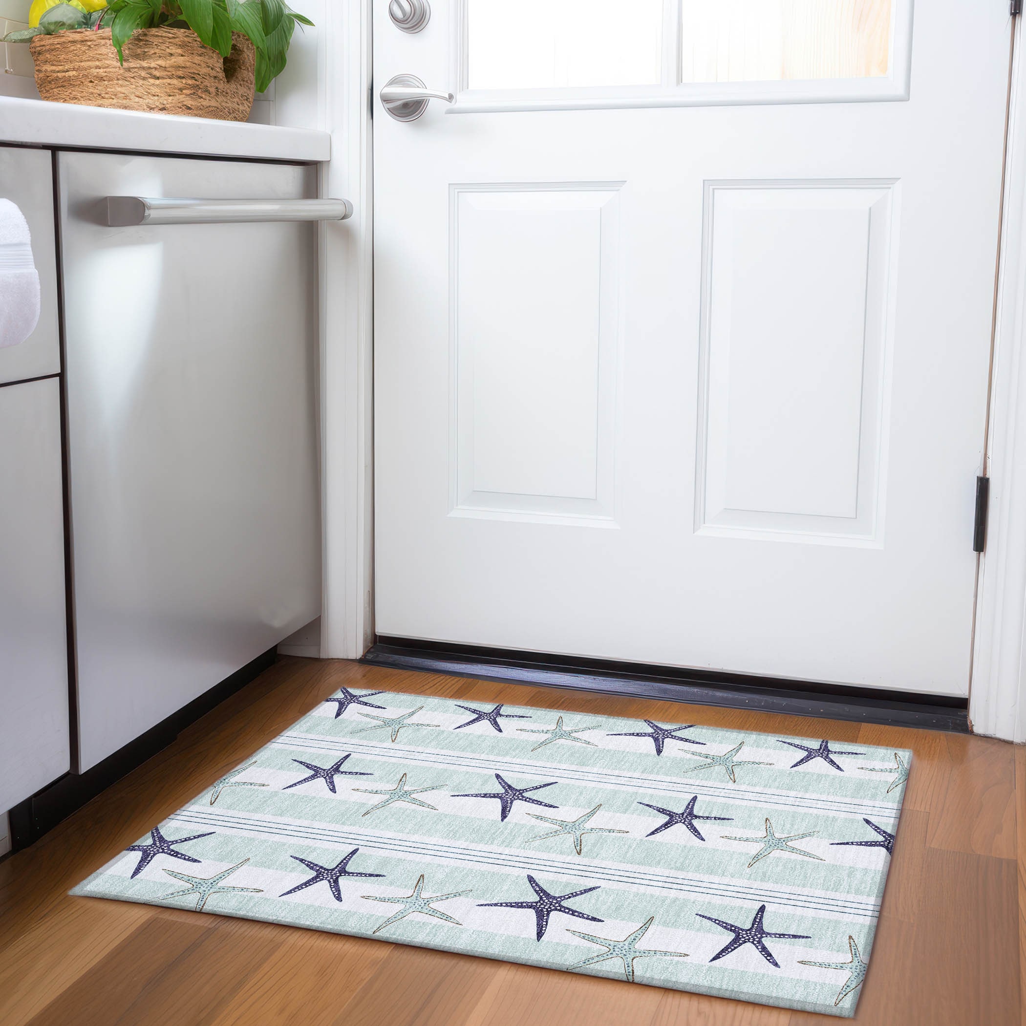Addison Rugs AMF191SE20X30 Mayfield AMF191SE 2 x 3 (ft) Loomed Polyester Seaglass Rectangular Indoor Geometric Machine washable Area rug