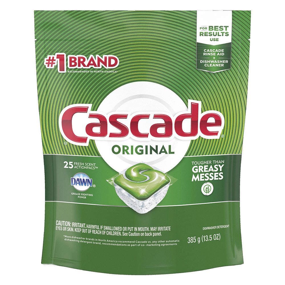 Cascade 25-Count Original Dishwasher Detergent in the Dishwasher ...