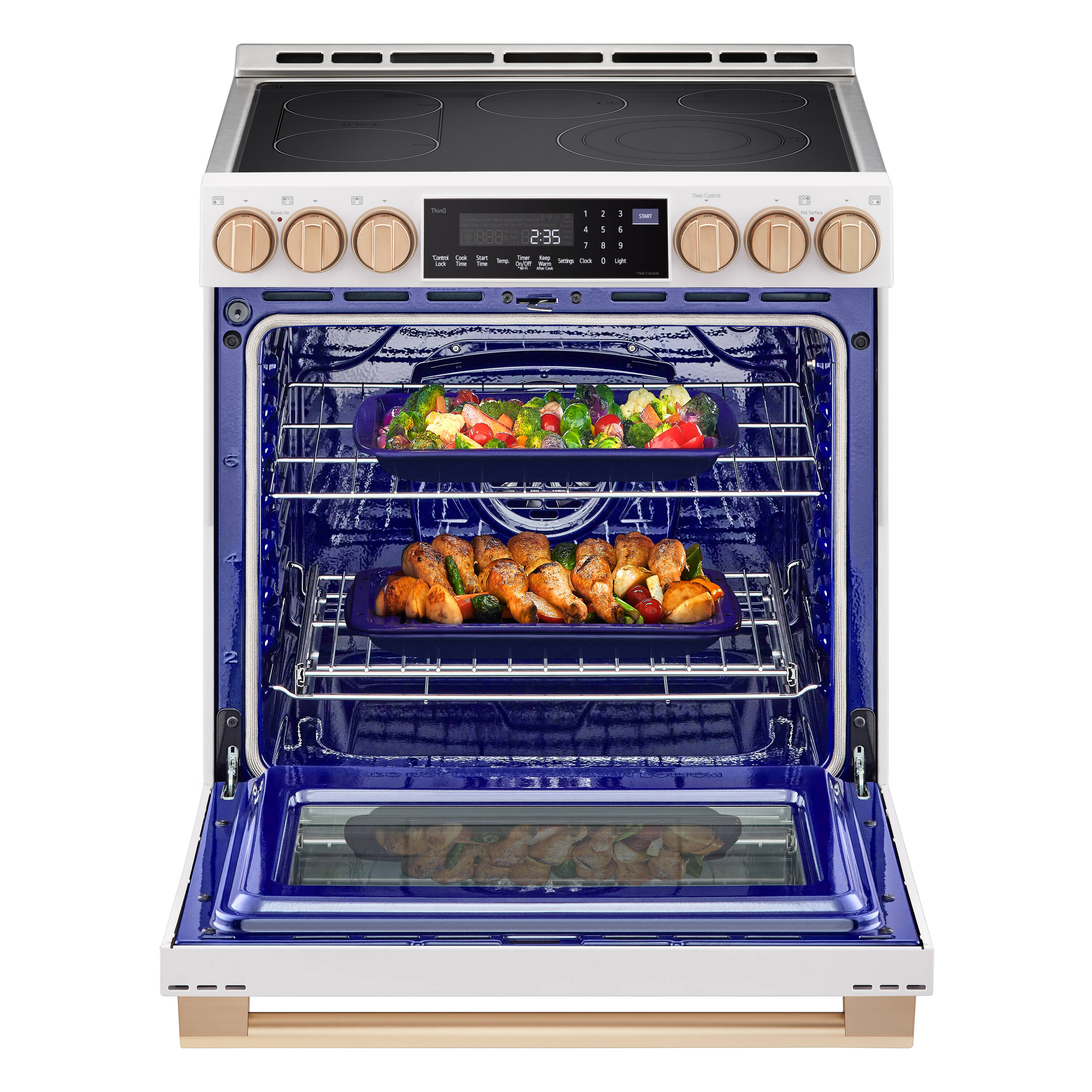 LG STUDIO 30-in Glass Top 5 burners 6.3-cu ft Air Fry LG STUDIO 30-in Glass Top 5 burners 6.3-cu ft Air Fry