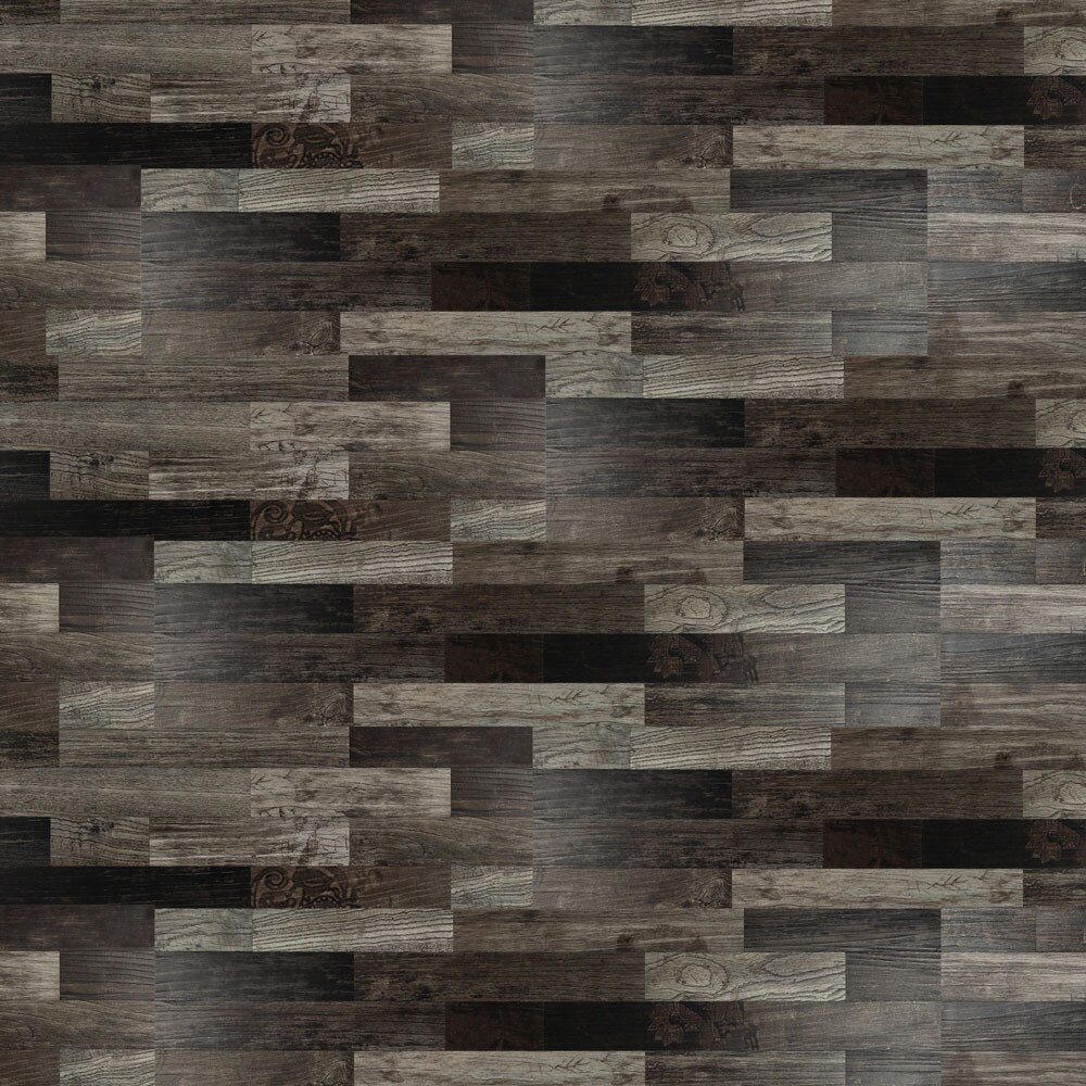 Peel&Stick Mosaics LWPS191021 Lunar Ledge Gray 6-in x 24-in Matte PVC Wood look Mosaic Wall Tile ( 0.968-sq ft Piece )
