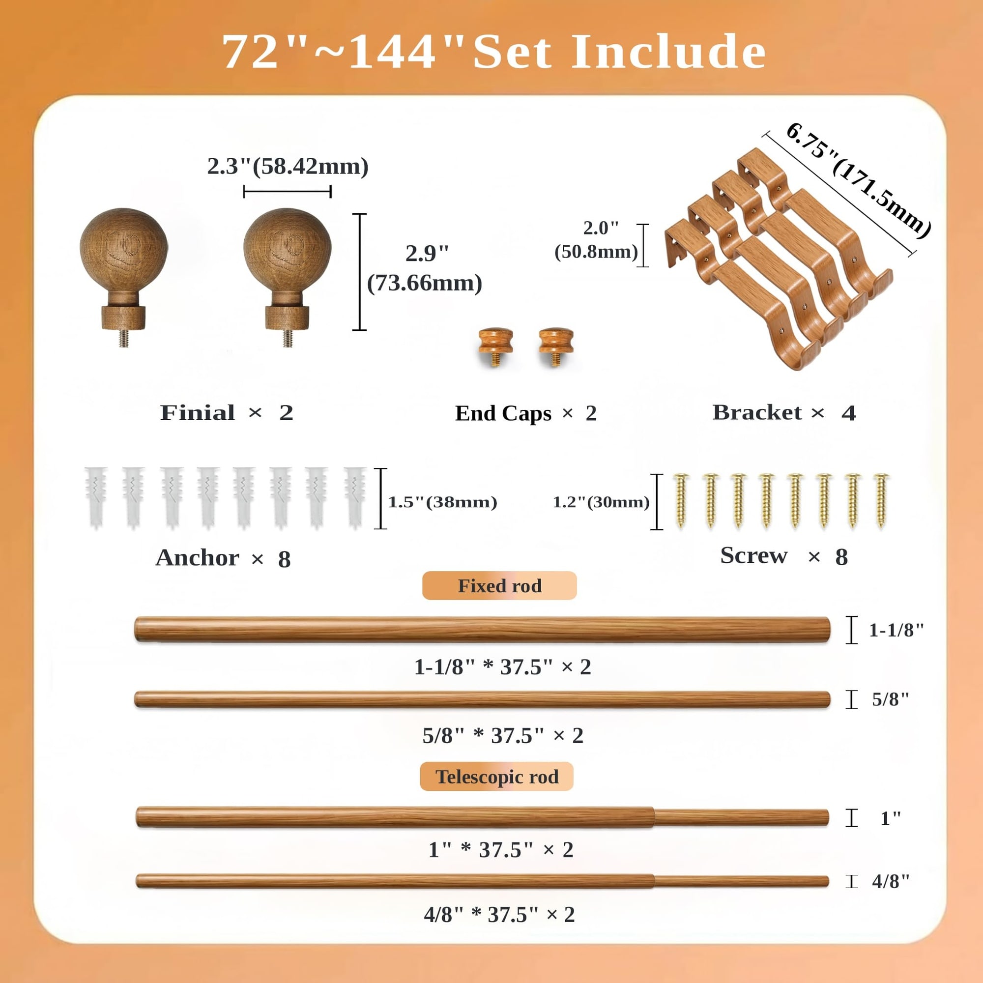 AKSCYZM LAK0819K209 Curtain-Rods - View #5