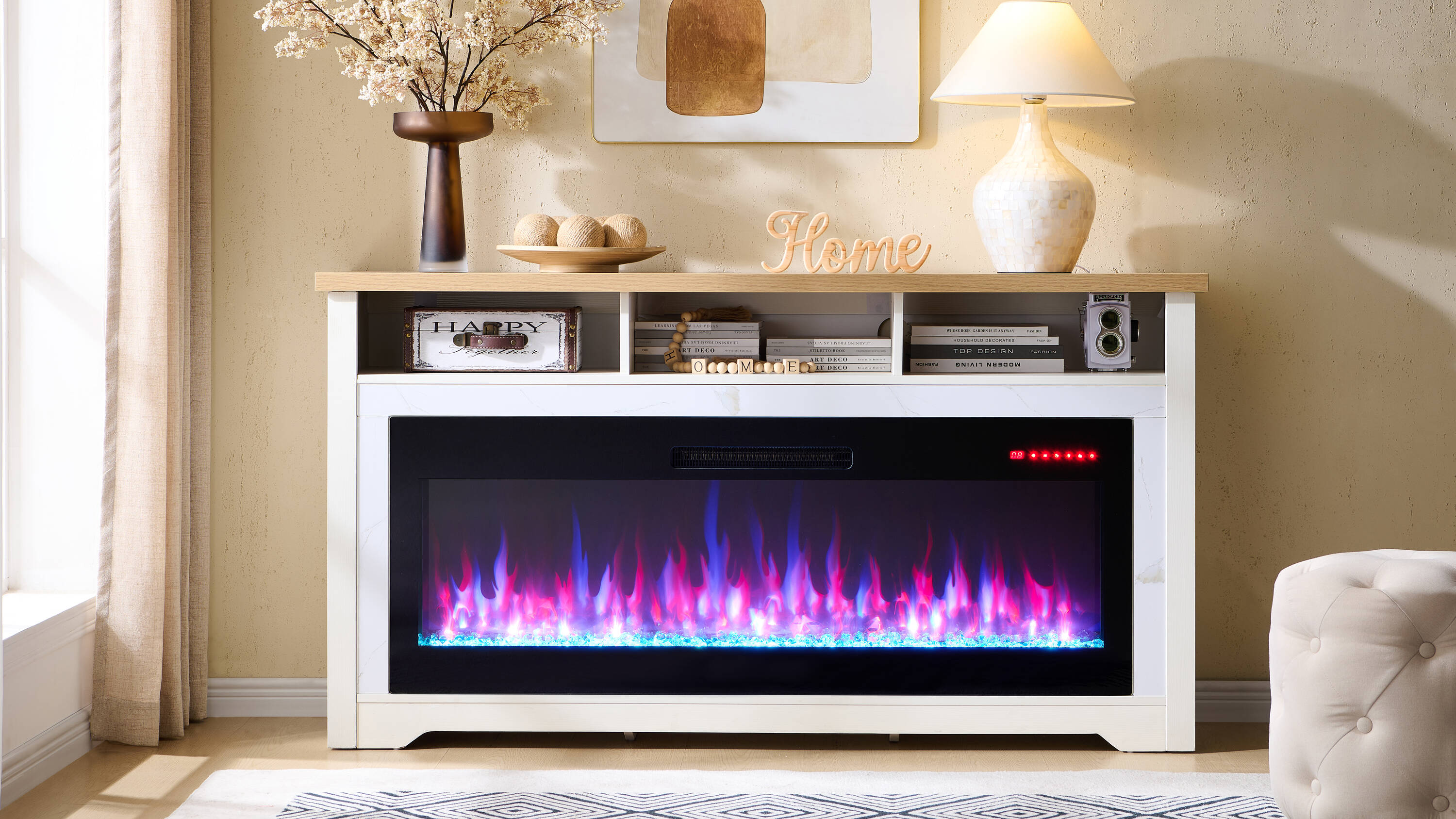 Clihome BL-JHGM223-BK Electric-Fireplaces - View #3