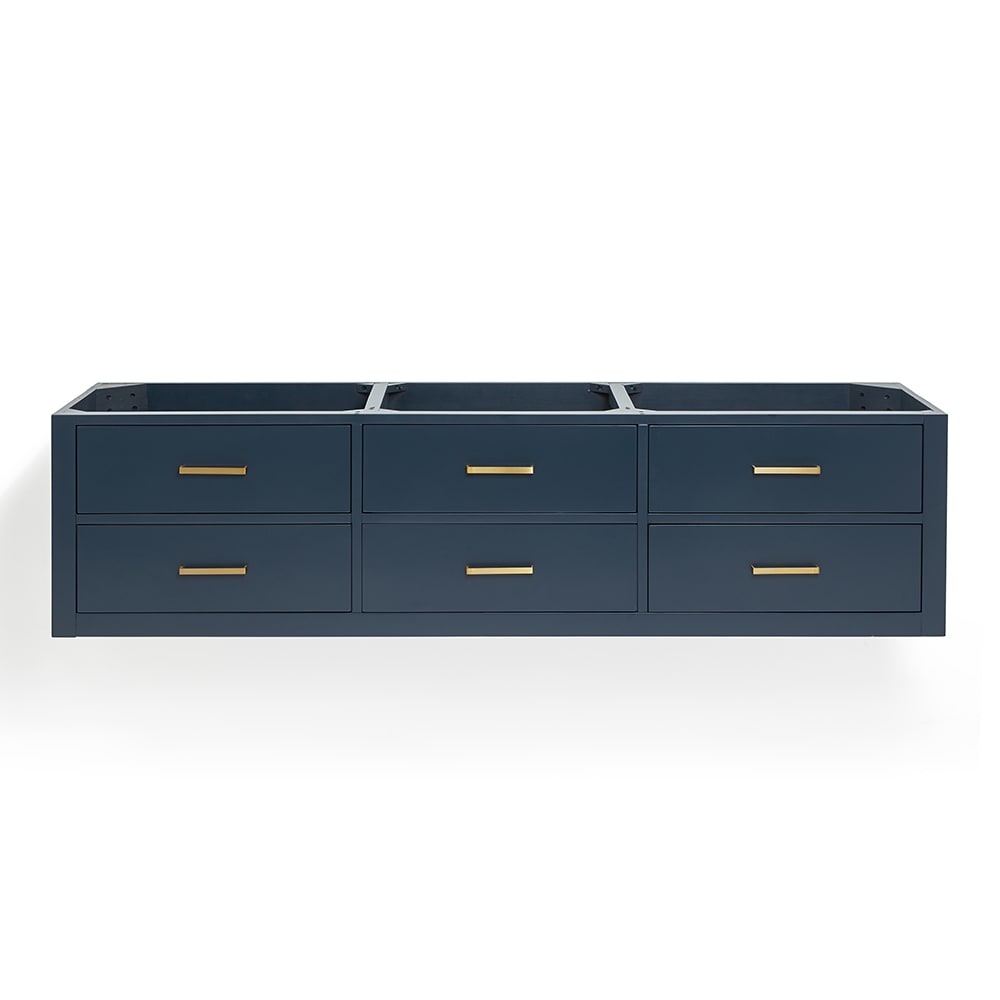 ARIEL W072D-BC-MNB Hutton 72-in Midnight Blue Floating Bathroom Vanity Base Cabinet without Top