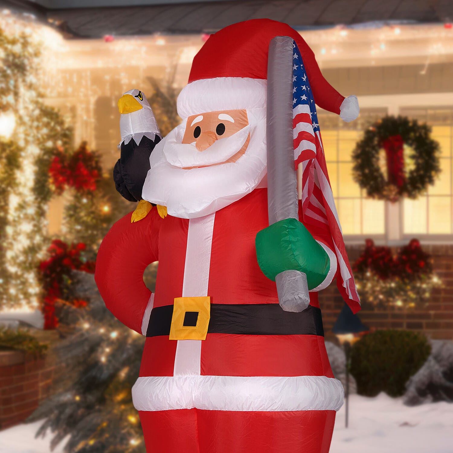 Fraser Hill Farm FHFSANTA081-L Christmas-Inflatables - View #16