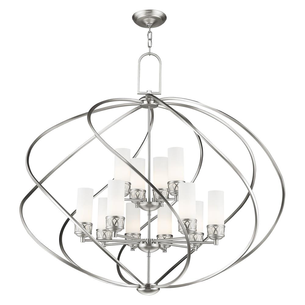 Livex Lighting Westfield 12-Light Brushed Nickel Transitional ...