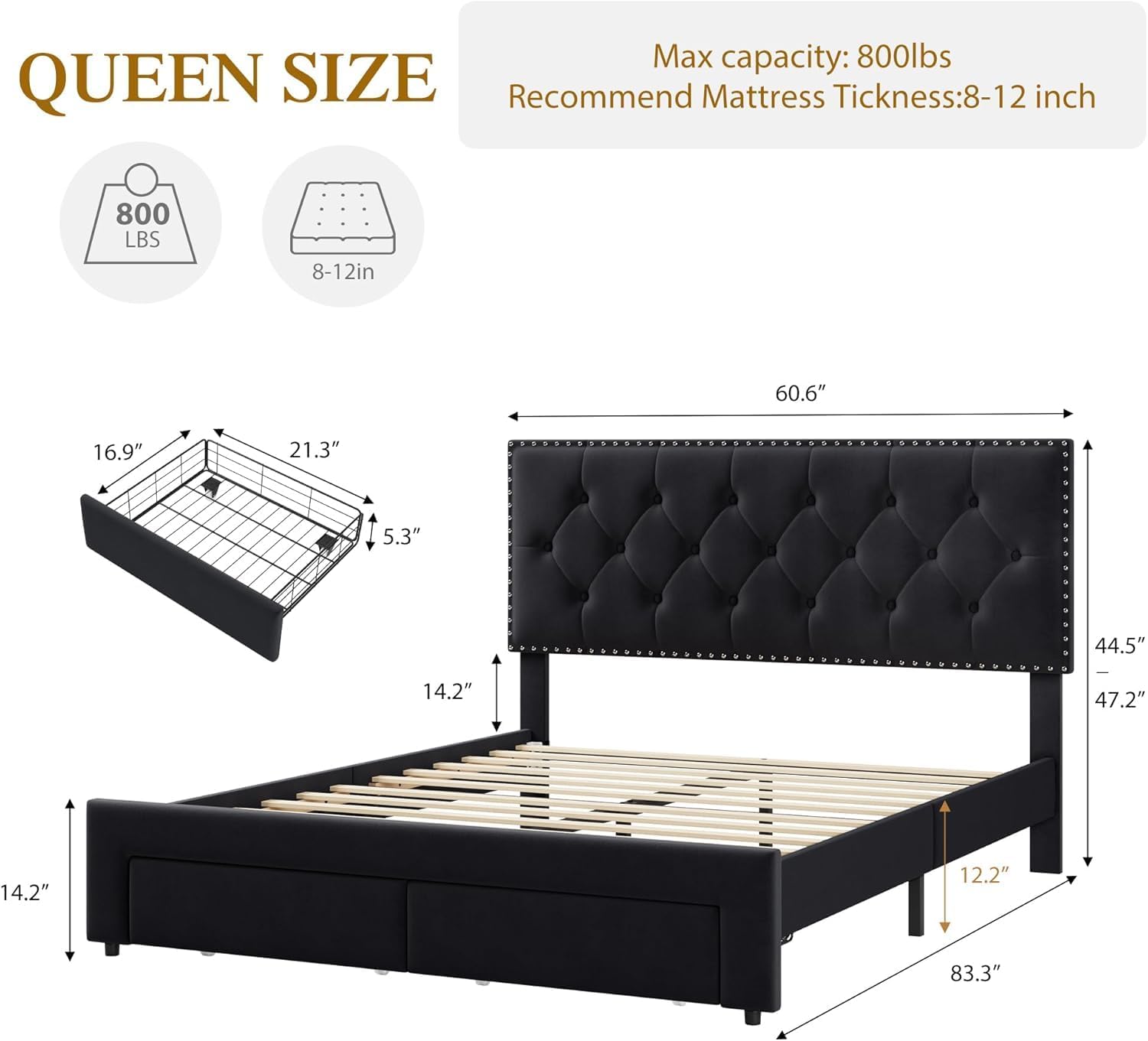 Qeetex LHF-BED-PHK-33FXJRF6 beds - View #2