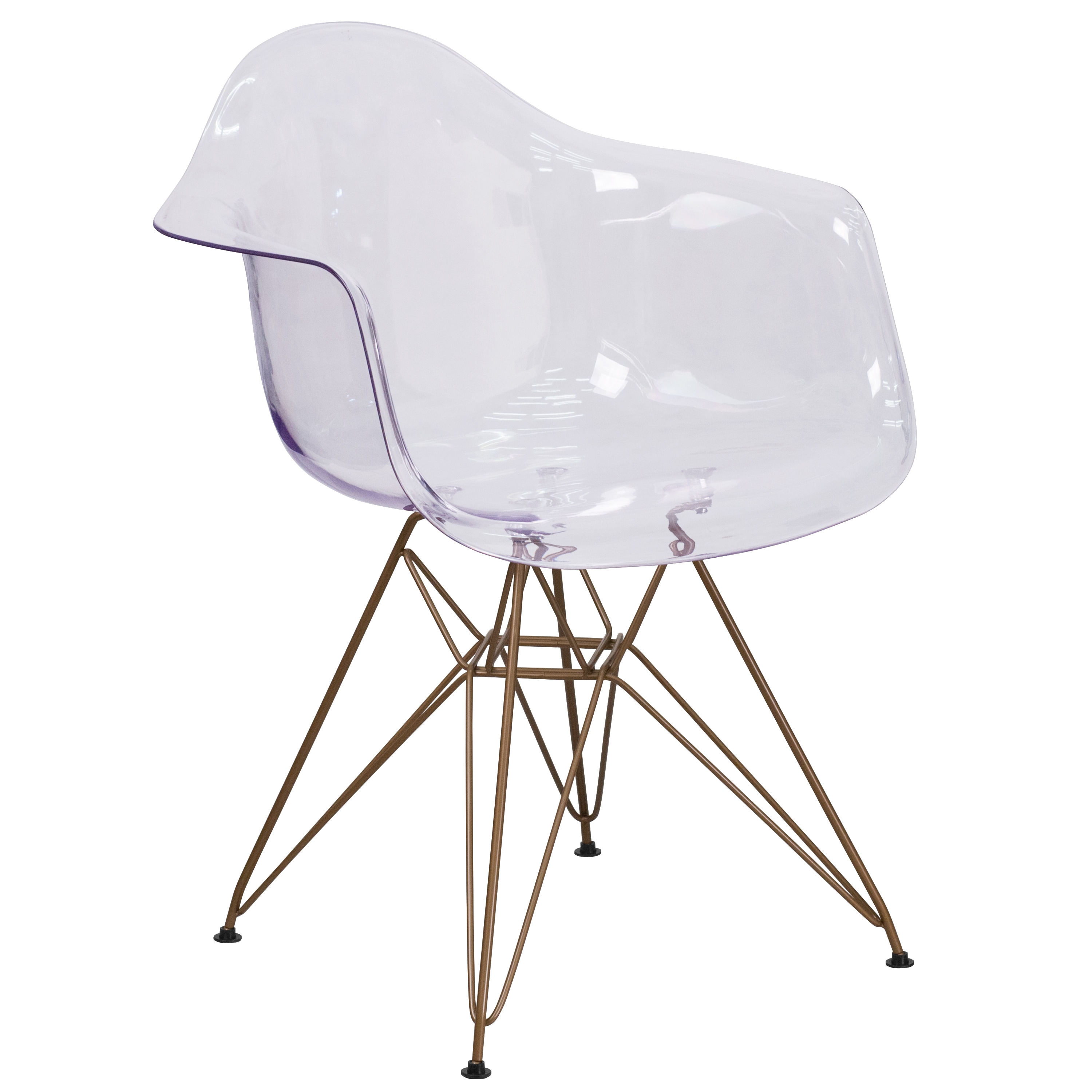 Flash Furniture 889142060710 Alonza Modern Clear Plastic Accent Chair