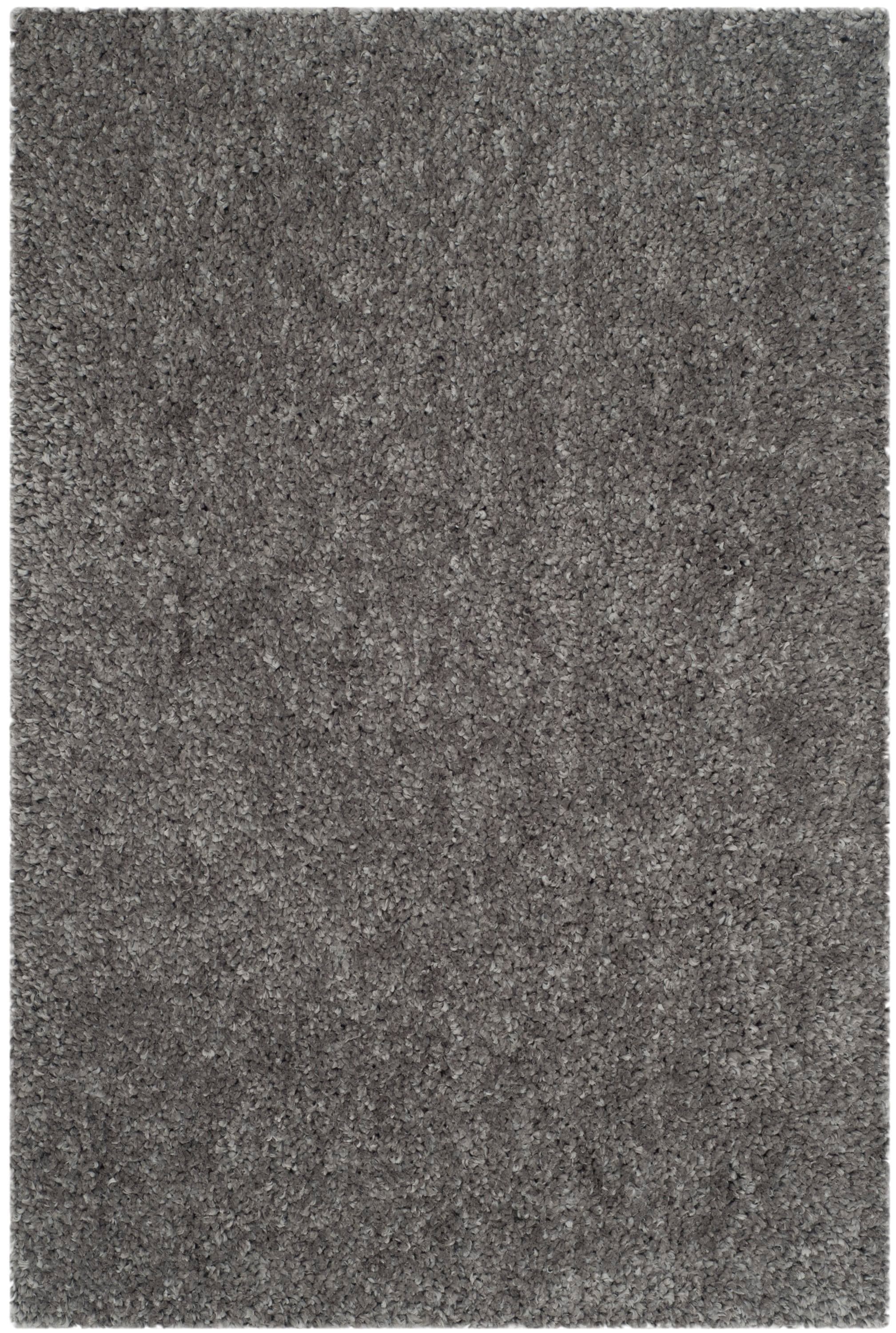Safavieh SG267C-4 Popcorn Shag 4 x 6 (ft) Tufted Polyester Silver Rectangular Indoor Solid Area rug