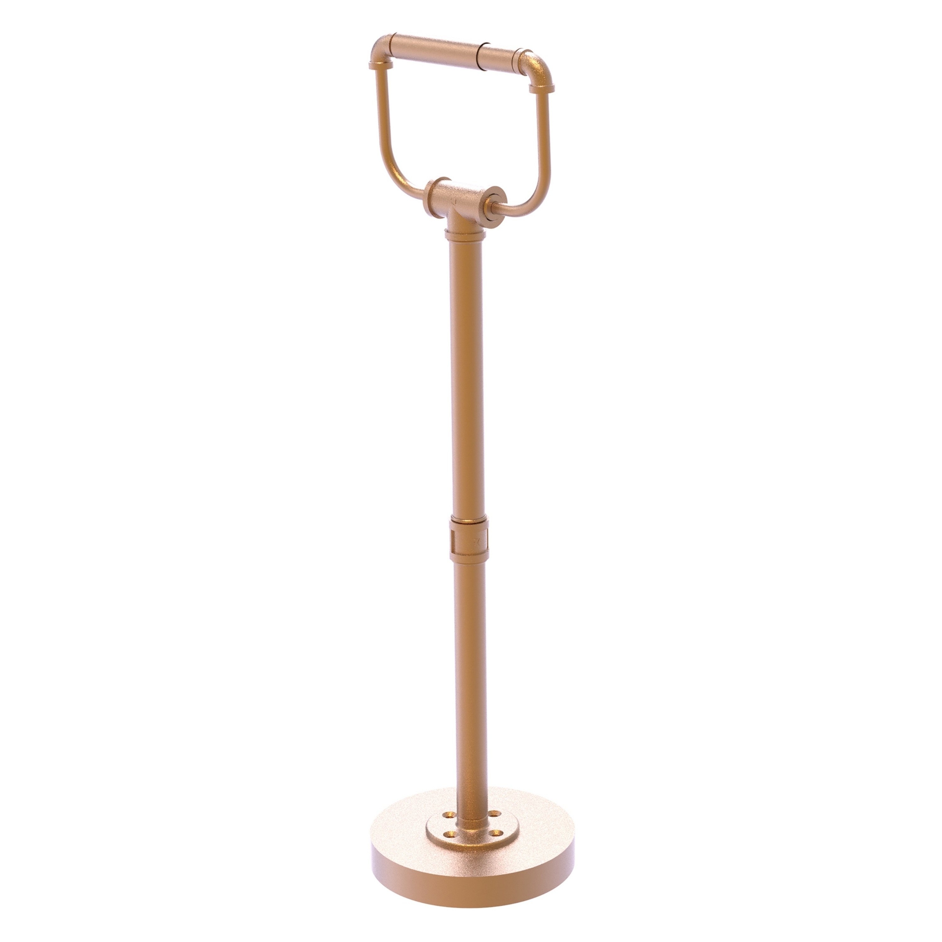 Allied Brass P-170-FSTP-BBR Pipeline Brushed Bronze Freestanding Double post Toilet Paper Holder 1 -Rolls with Storage