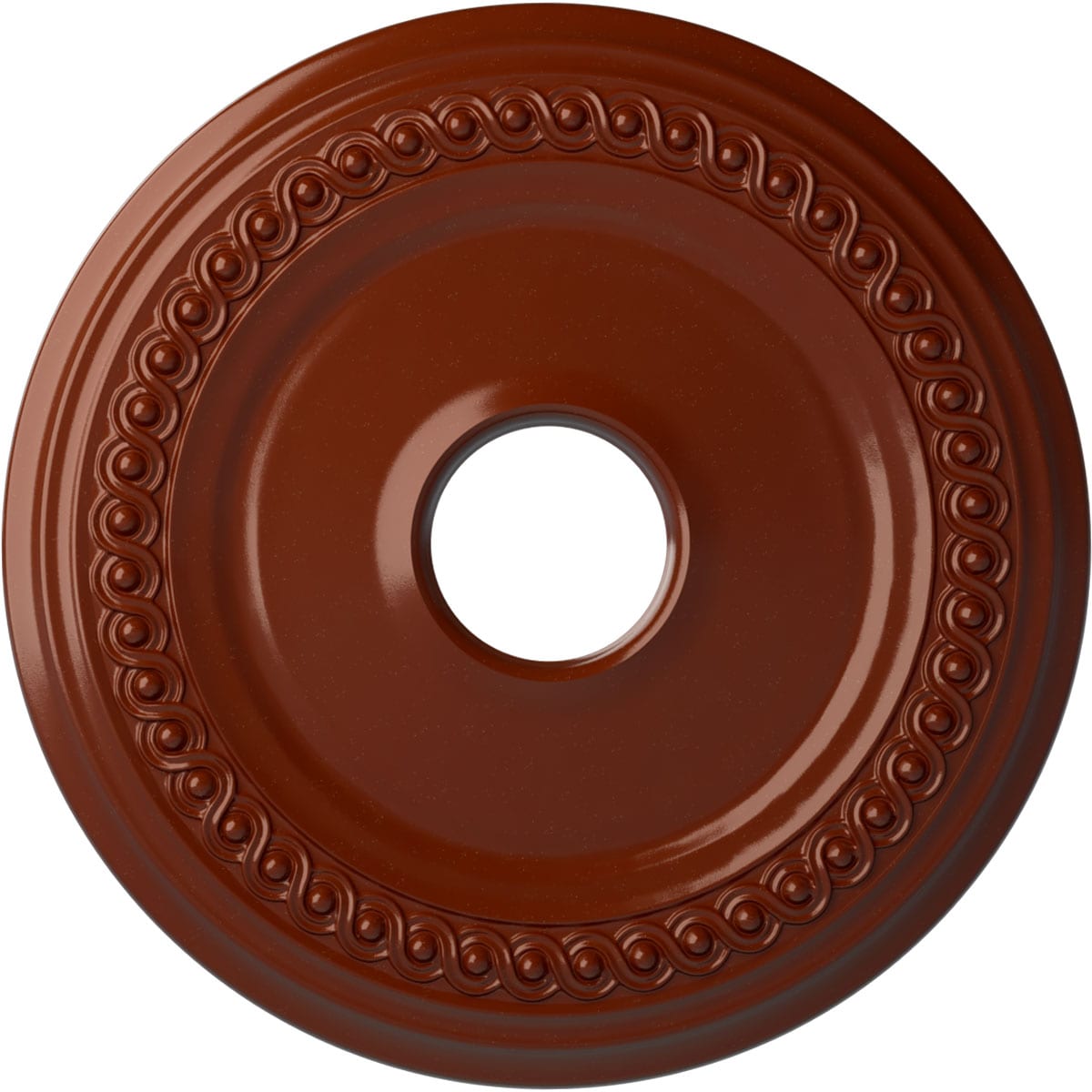Ekena Millwork CM19CLFIF Classic 18.625-in W x 18.625-in L Painted Firebrick Polyurethane Whole Ceiling Medallion
