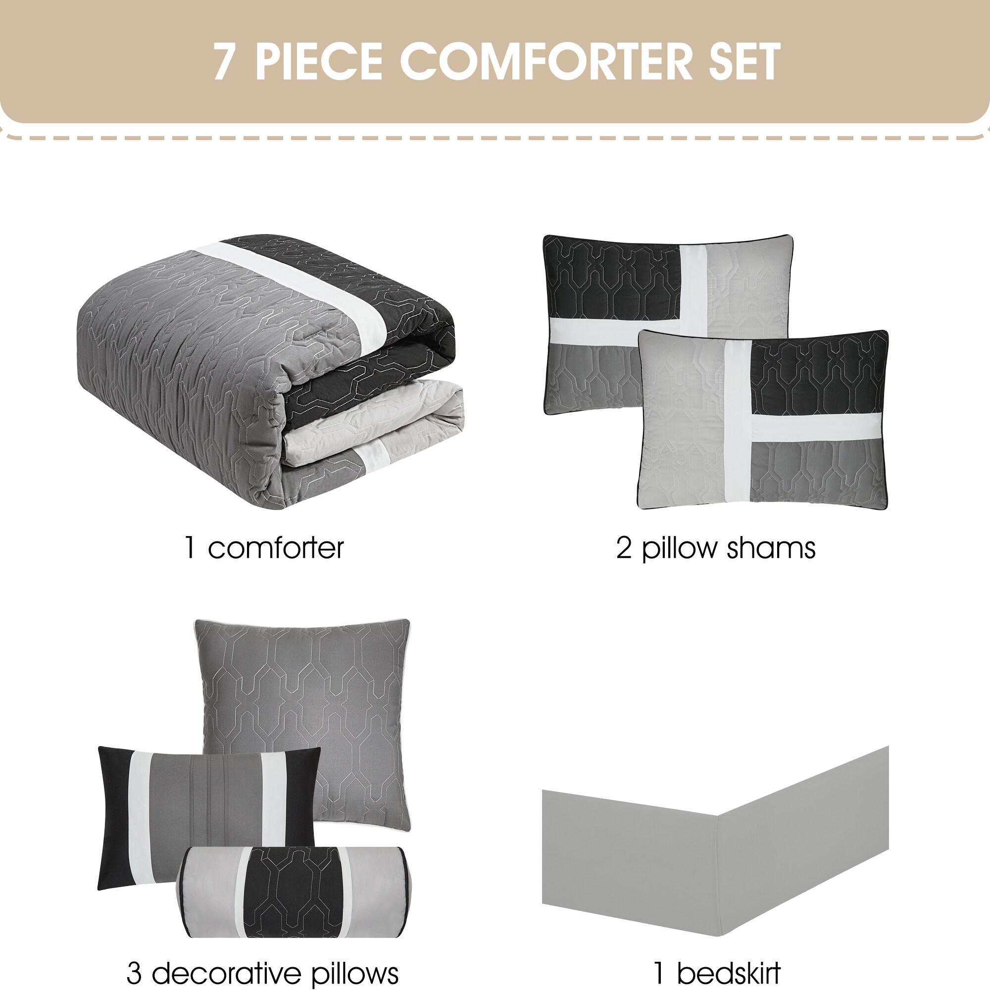 Nanshing NATALIA7-Q-GREY bedding - View #4