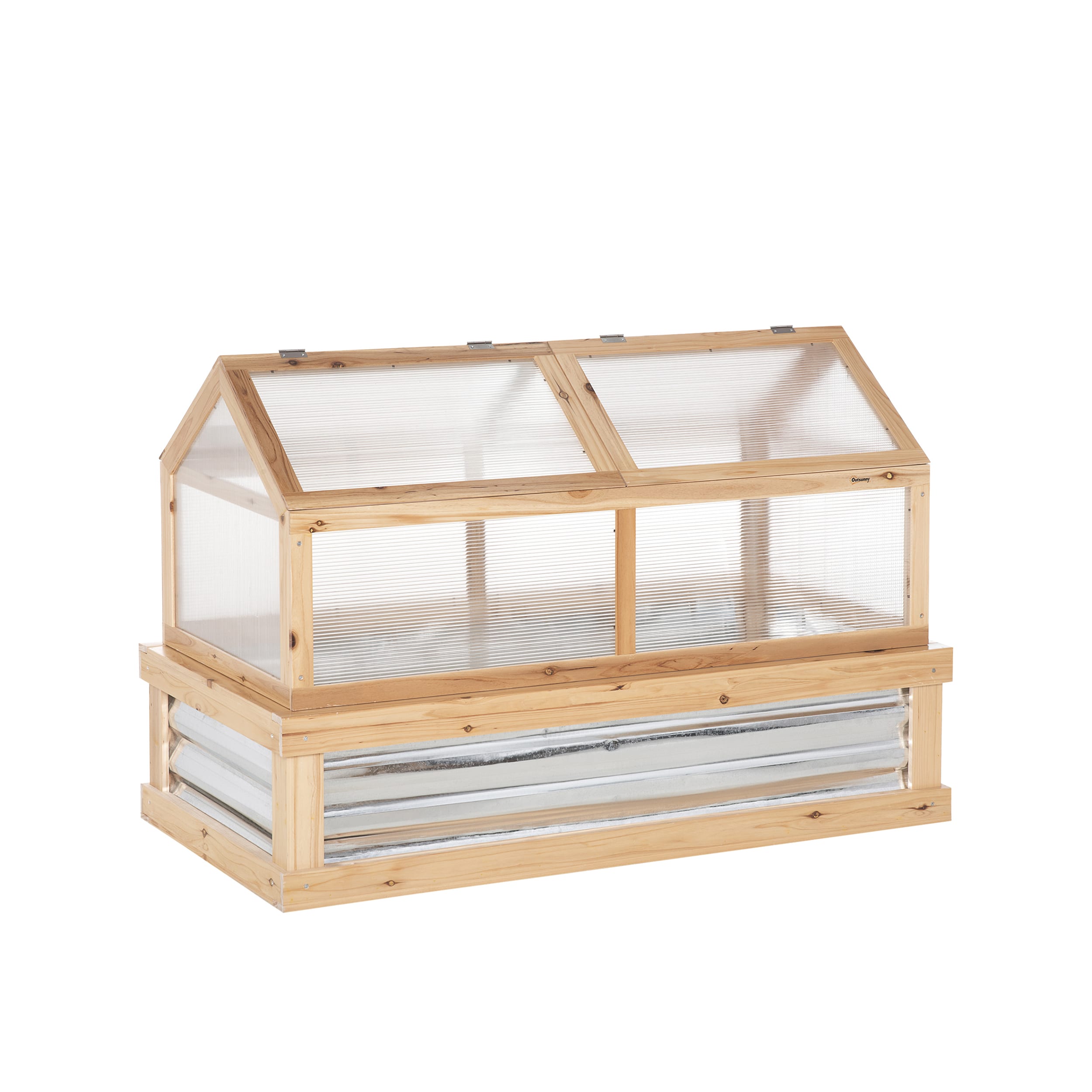 AHIOU HOME ZAAHG-P200936GB 21.5-cu ft 24-in W x 48-in L x 32.25-in H Natural Composite Raised Garden Bed