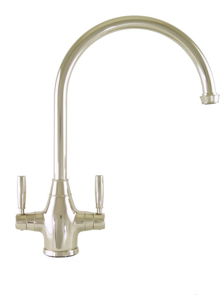 Mico Designs Churchill Polished Nickel 2 Handle High Arc Kitchen Faucet   02823274 