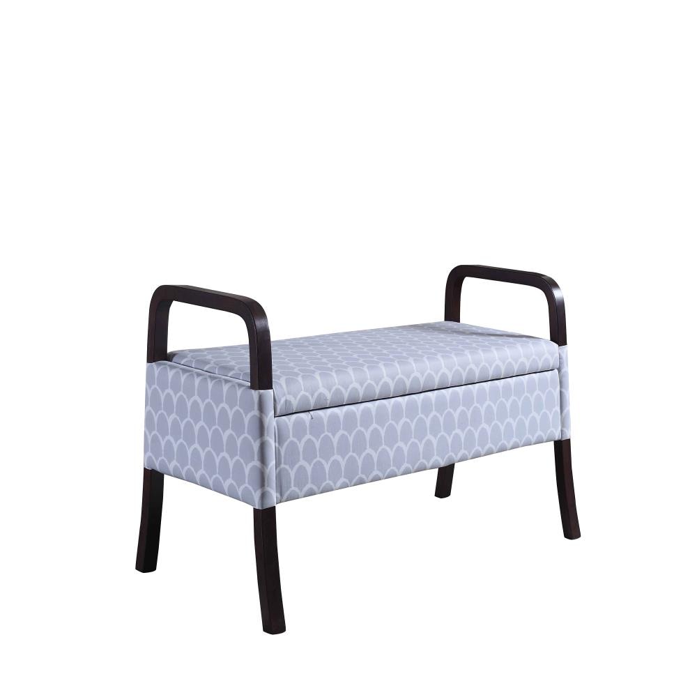 ORE International HB4714 Modern Blue Storage Bench with Storage 43.25-in x 17.25-in x 23.25-in