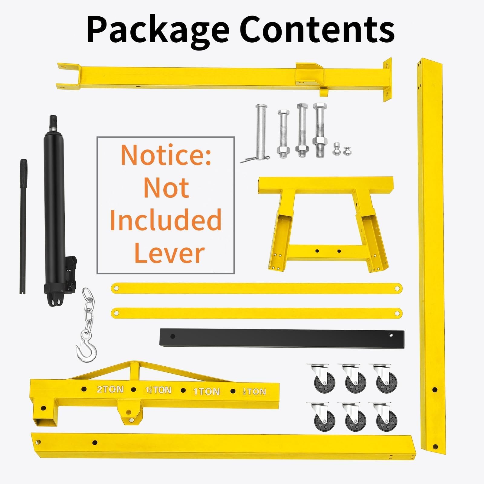 Garvee Hydraulic Engine Hoist 2 Ton 4400 Lbs Folding Shop Crane Lift ...