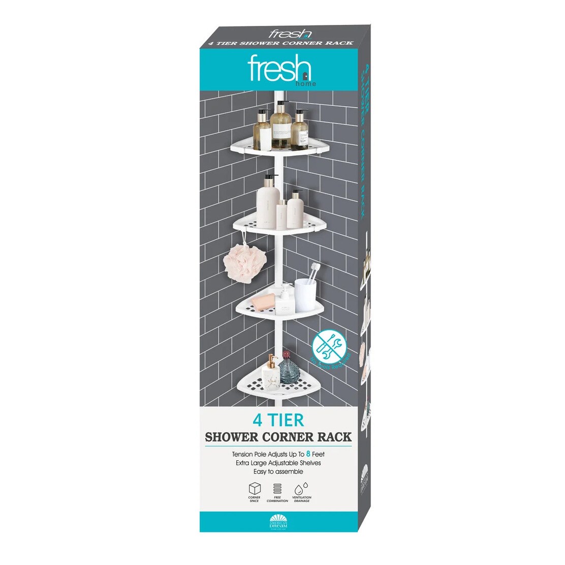 J&V TEXTILES 3614 Hanging-Shower-Caddies - View #3
