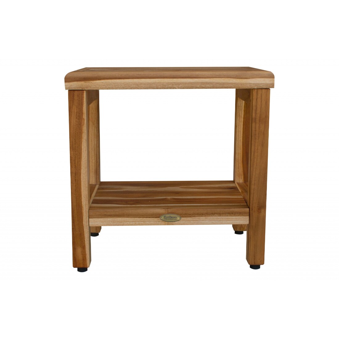 Contemporary Teak Shower Stool or Bench in Natural Finish