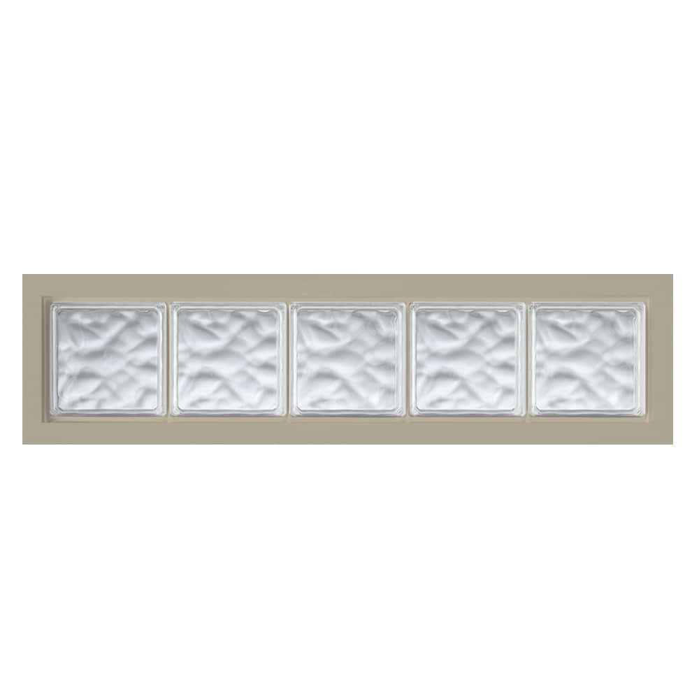 Hy-Lite 9PW4711V1500TNW Wave 47-in x 11-in Vinyl New construction Acrylic Block Window