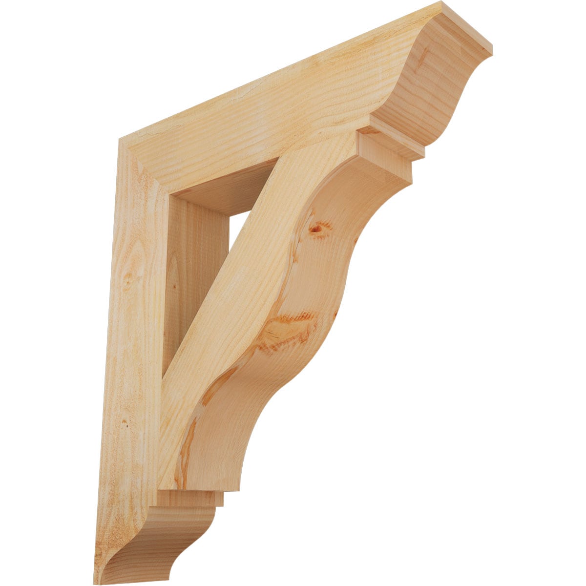 Ekena Millwork BKT06X28X32FST01RDF Funston traditional rough sawn 6-in x 28-in x 32-in Douglas fir Brown Wood Standard bracket
