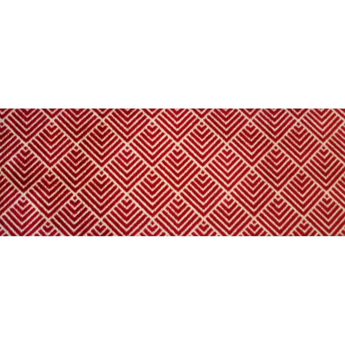 HomeRoots 4000401035 Woven Polypropylene Crimson Red Sand Rectangular Indoor Ikat Machine washable Runner rug