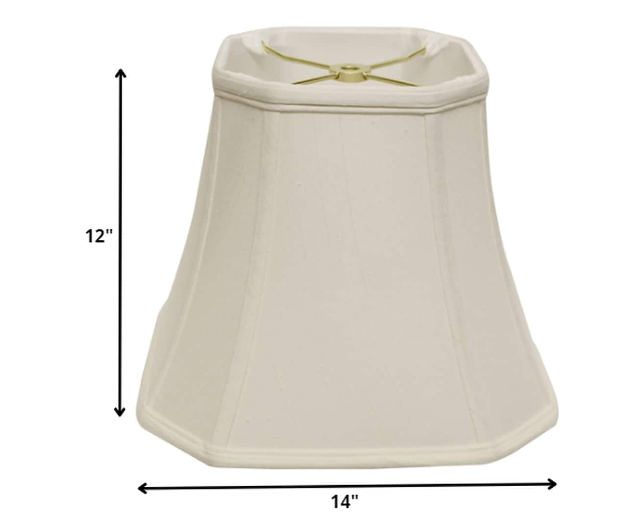 Homeroots 12-in X 14-in White Fabric Bell Lamp Shade 4000469671 At 