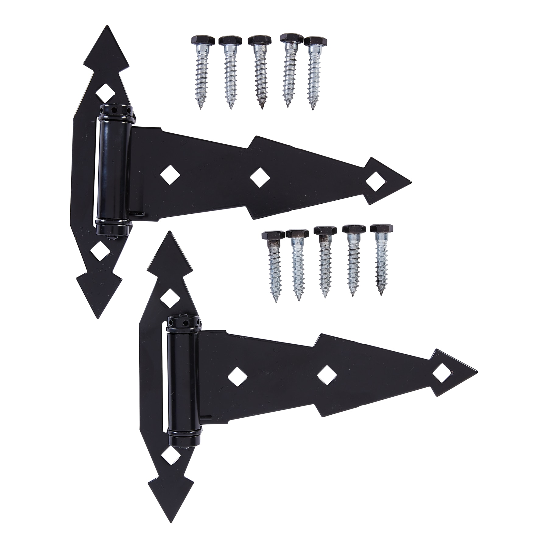 National Hardware N109-031 Ornamental 2 -Pack 7-in Black Gate hinge