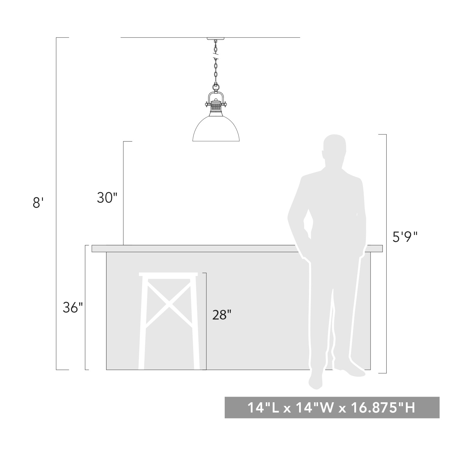 Golden Lighting 3602-L BLK-CLR Pendant-Lights - View #9