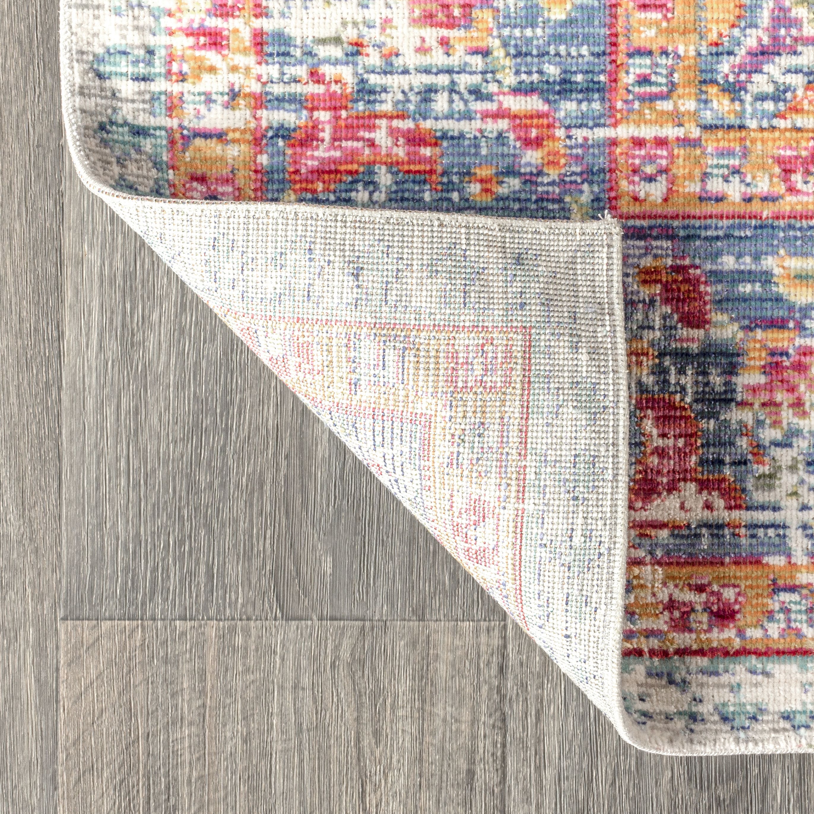 Kilia Blue and Gray Medallion Synthetic Area Rug