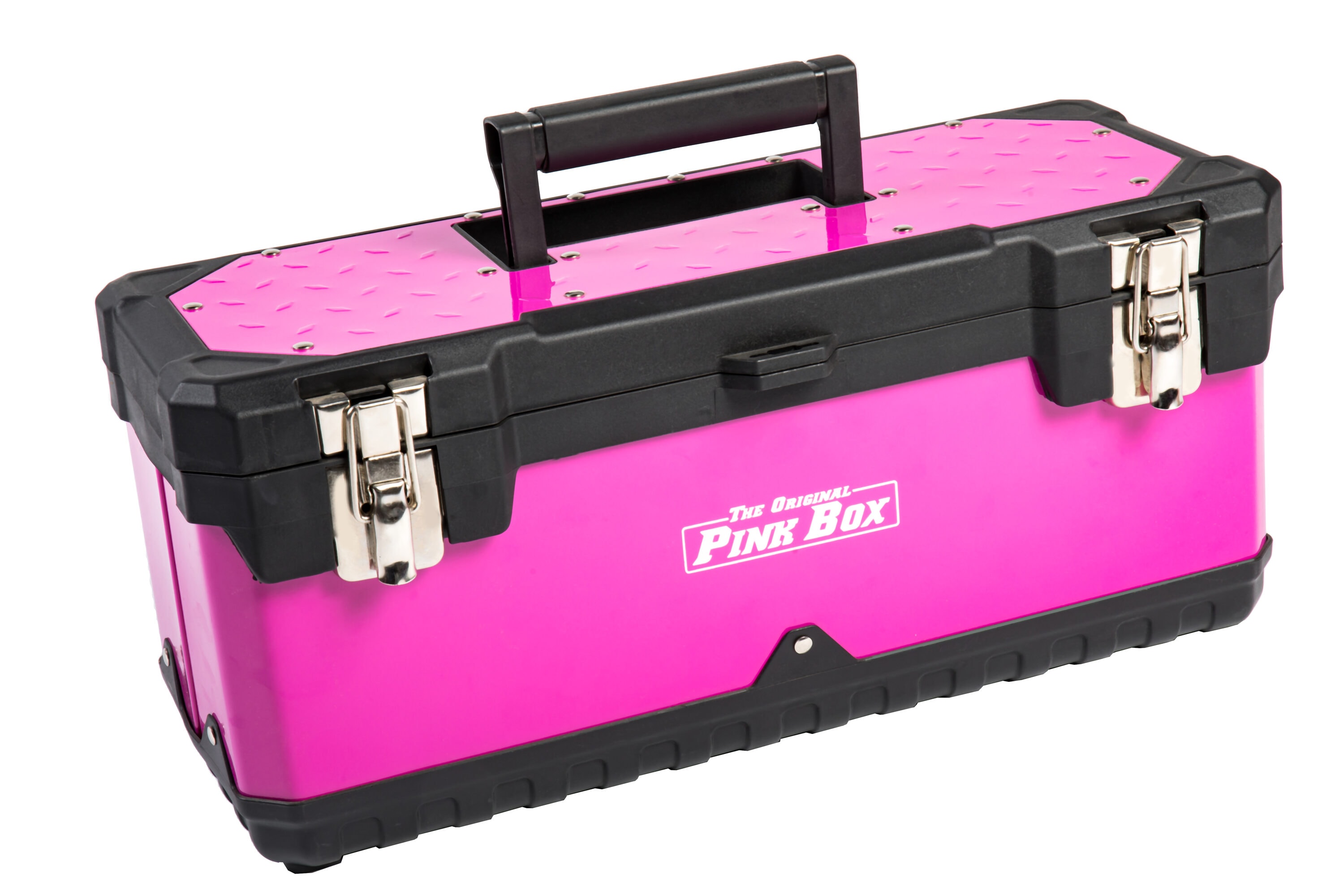 The Original Pink Box 19.7-in Pink Steel Lockable Tool Box in the