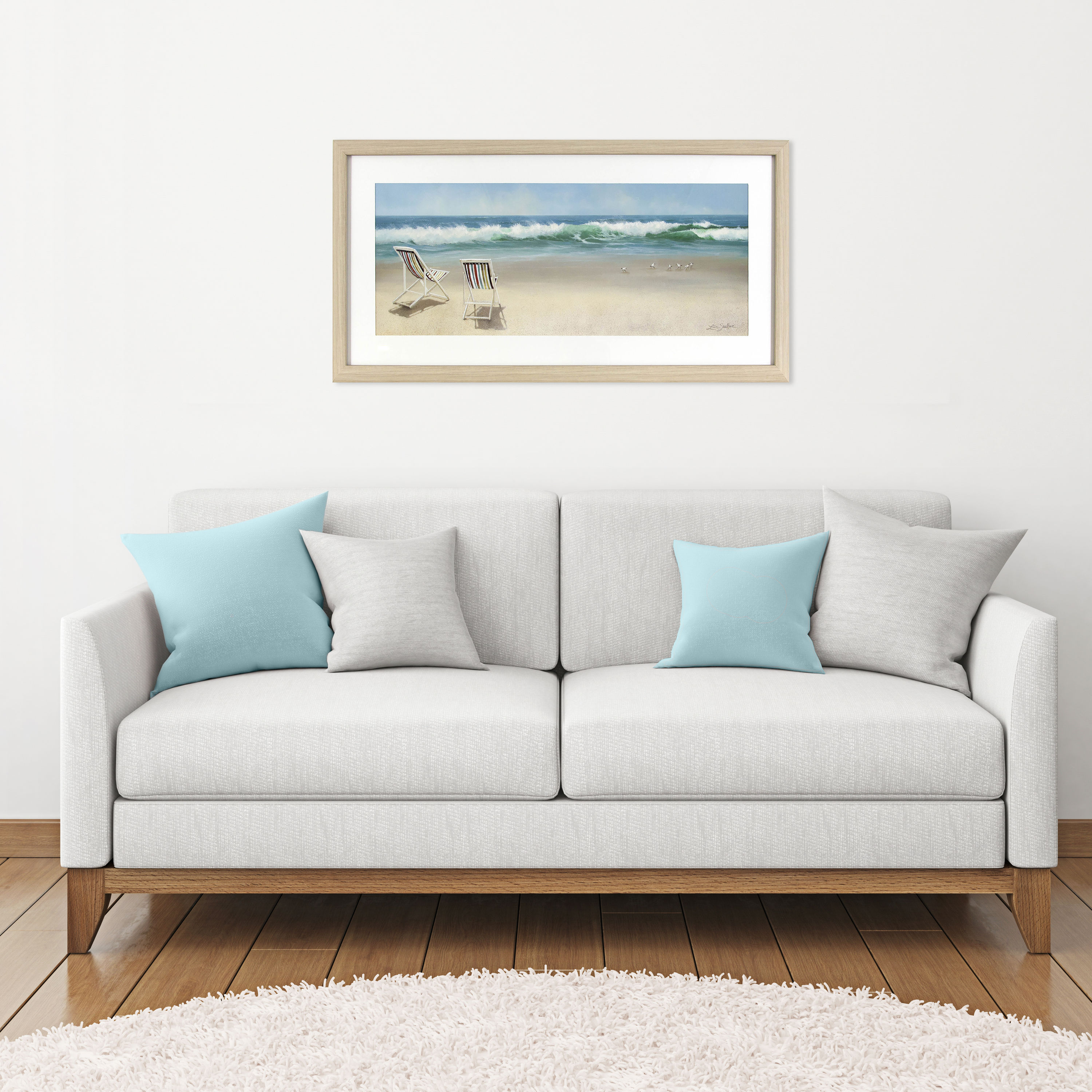 allen + roth Framed 16.75-in H x 31.75-in W Coastal Print 1901-8022LOW ...