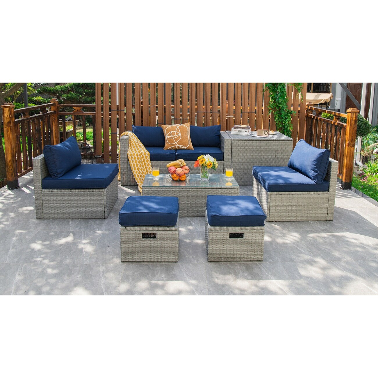 Slickblue D-CO-+YN40686WH Patio-Conversation-Sets - View #3
