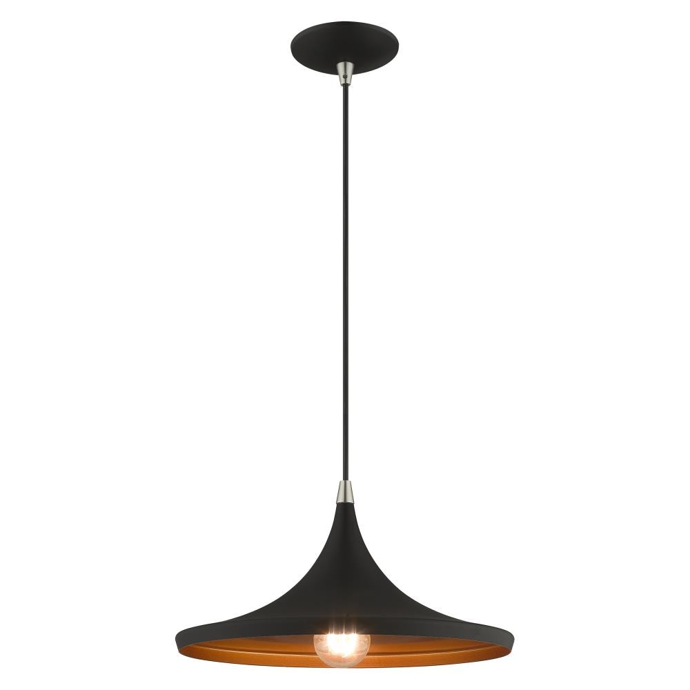 Black and Gold 14'' Aluminum Mini Pendant Light