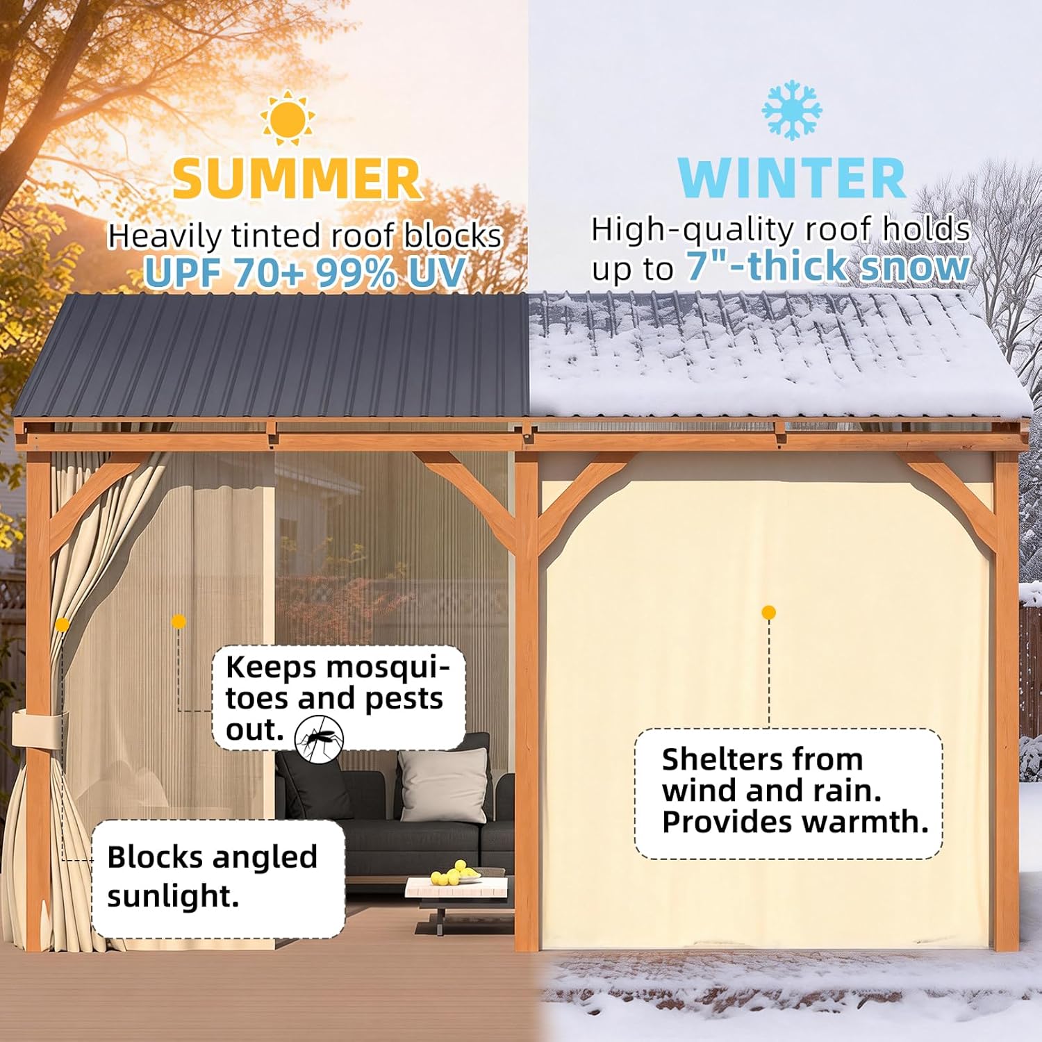 AECOJOY 16557MS+16610CR-LS02 Wood-Resin-Gazebos - View #3