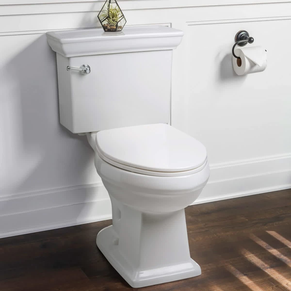 Miseno  MNO240C3 Santi TwoPiece HighEfficiency Toilet with Elongated Chair Height Bowl  Includes Soft Close Seat, Wax Ring Kit, and Mesa Style Tank Lid