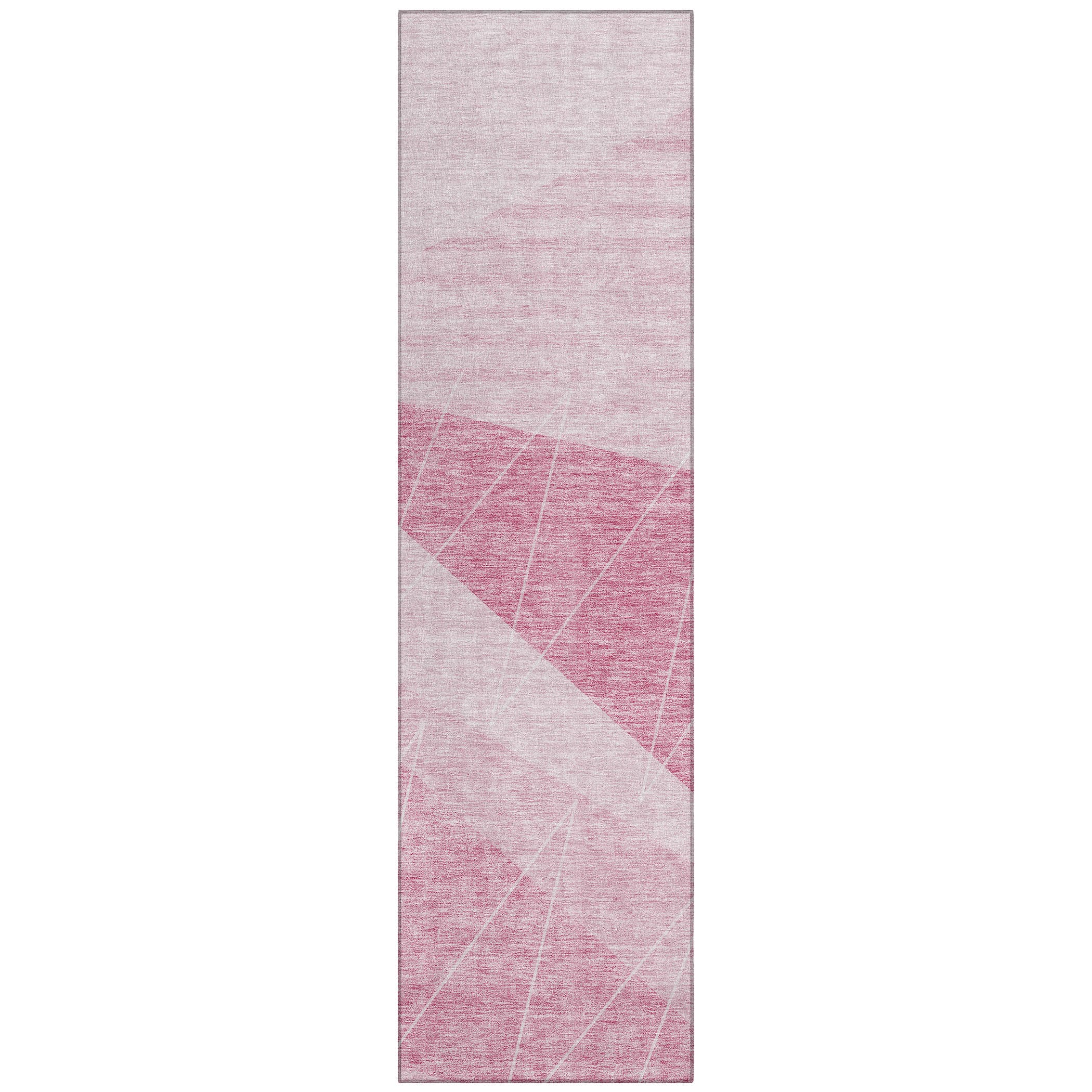 Addison Rugs ACN706PI2X8 Chantille ACN706PI 2 x 7 (ft) Polyester Pink Rectangular Indoor/Outdoor Geometric Machine washable Area rug