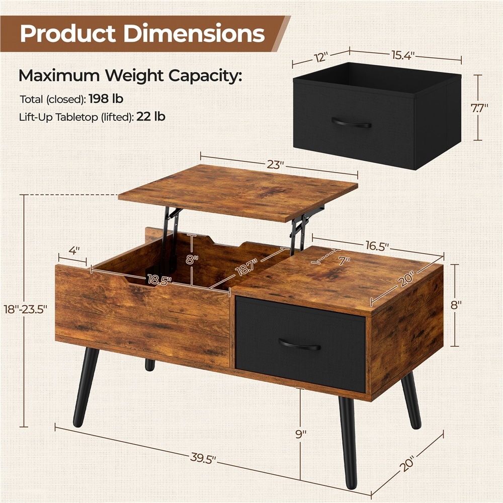 Yaheetech LSK2A80001 Coffee-Tables - View #3