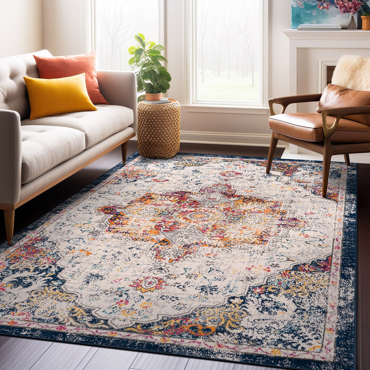 2'x3' Solid Utility Accent Rug Mid Gray - Made By Design™
