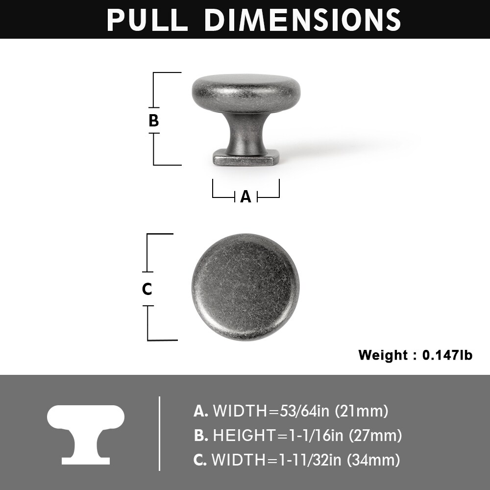 Miaokesen 9298GN-DK-12 Cabinet-Knobs - View #2